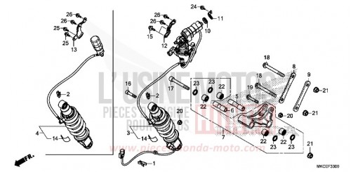 REAR CUSHION GL1800DAK de 2019